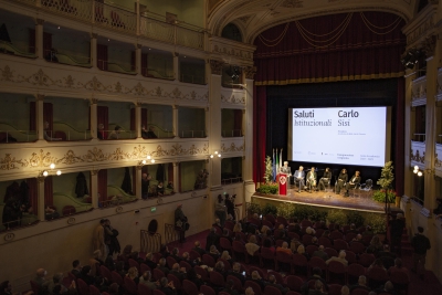 Inaugurazione congiunta dell’a.a. 2022/2023 - 09/01/2023 &lt;br&gt;Da sinistra: Carlo Sisi, Eugenio Giani, Dario Nardella, Erika Pontini, Anna Maria Bernini e Rosa Maria Di Giorgi. Foto: Renato Esposito