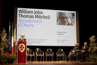 Inaugurazione congiunta dell’a.a. 2022/2023 - 09/01/2023 - Accademico d&#39;onore ABA Firenze - W.J.T. Michell &lt;br&gt;Da sinistra: Susanna Ragionieri, Carlo Sisi e Claudio Rocca. Foto: Renato Esposito